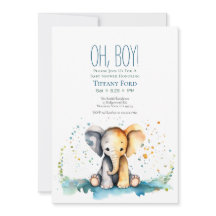 Åh, grabben! Lodrät Baby Elephant Safari Baby Show