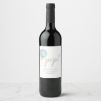 Åh, grabben! Vattenfärgsetikett Babyskare Vin