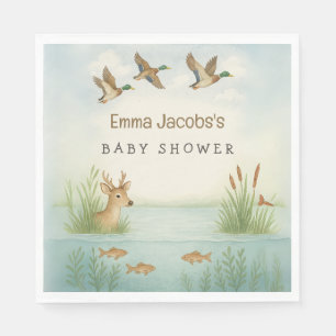 Åh, grabben! Woodland Baby Shower Napkins Pappersservett