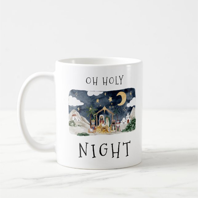 Åh Heliga Natt African American NatiatiatiT Jul Kaffemugg (Vänster)