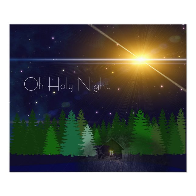 Åh Heliga Natt - Betlehem-stjärnan på en Fototryck (Framsidan)