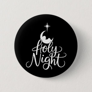 Åh Heliga Natt Familj Jul Nativity Scen Xmas Knapp