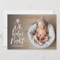 Åh Heliga Natt | Helgdag Birth Announcement Photo