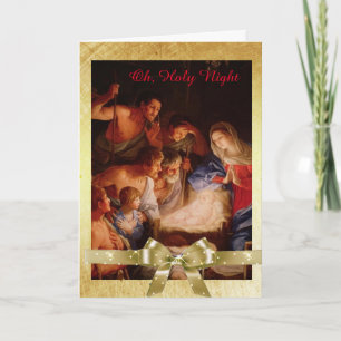 Åh, heliga natt, Jesus, Maria och herdarnas kort