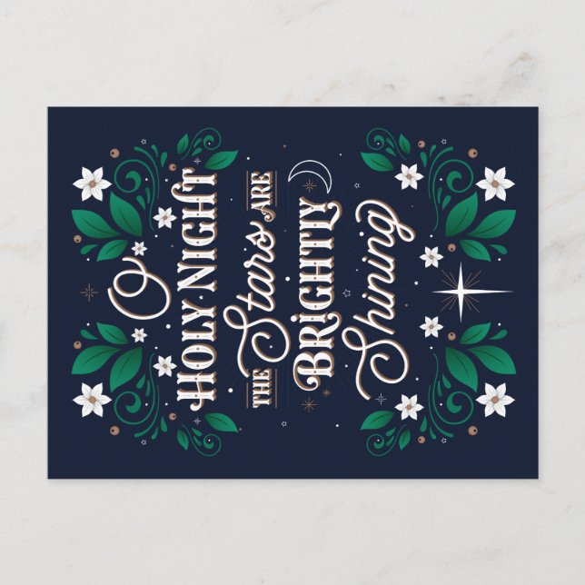 Åh Heliga Nattvykort Helg Vykort (Framsida)