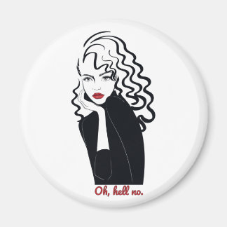 Åh helvetet, ingen konstiny flicka citat magnet