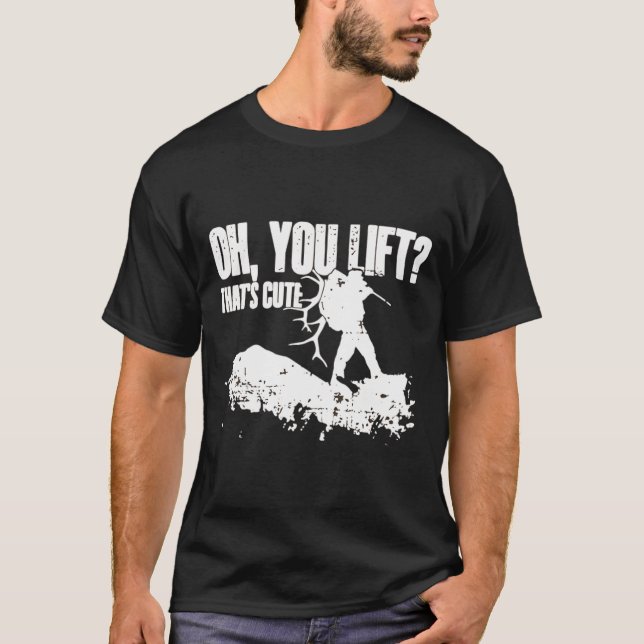 Åh, Hiss Thats Cute Elk Hjort Hunting T Shirt (Framsida)