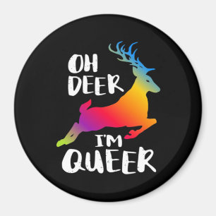 Åh hjärta queer stolthet minimalistisk konstnärlig magnet