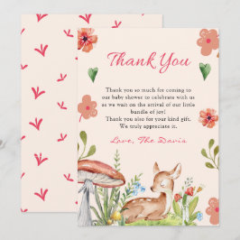 Åh Hjort Baby Shower, tack, ditt kort