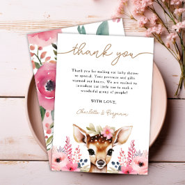 Åh Hjort Cute Baby Shower - tackkort Inbjudningar