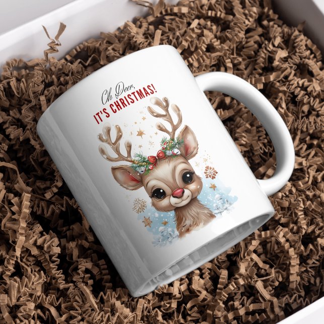 Åh Hjort, det är jul! Cute Reindeer Mugg Jumbo Mugg (Skapare uppladdad)