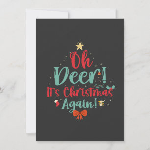 Åh, Hjort, det är jul igen, roligt julklapp Inbjudningar