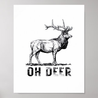Åh hjort djärvt grafiskt uttryck  poster