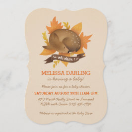 "Åh hjort!" Fall Woodland Theter Baby Shower Inbjudningar