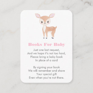 Åh Hjort Fawn, ta med Bok för Baby Shower för flic Tilläggskort