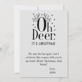 Åh, hjort, helgdag julkort