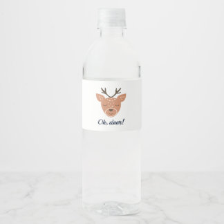 Åh hjort hjort kärlek rädda hjorten kreativ design vattenflaskor etikett