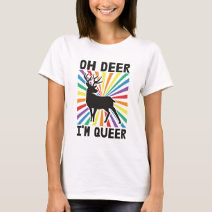 Åh hjort, jag är HBT TQ-pride-regnbåge T-Shirt