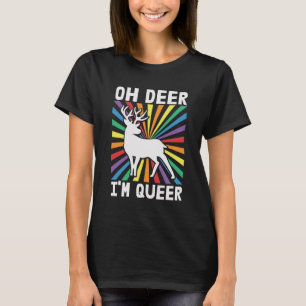 Åh hjort, jag är HBT TQ-pride-regnbåge T-Shirt