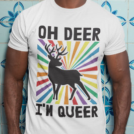 Åh hjort, jag är HBT TQ-pride-regnbåge T-Shirt