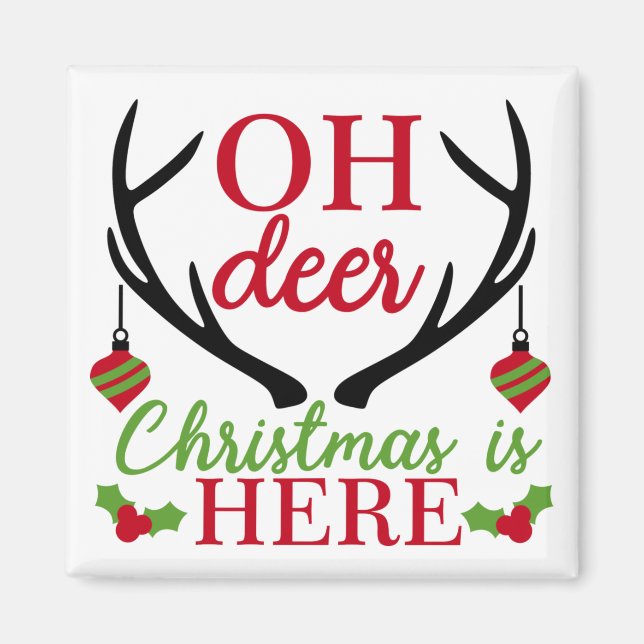Åh Hjort jul Magnet (Framsidan)