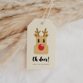 Åh Hjort jul Presentetikett