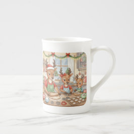 Åh hjort, julen är här! Kaffe kopp Benporslin Mugg