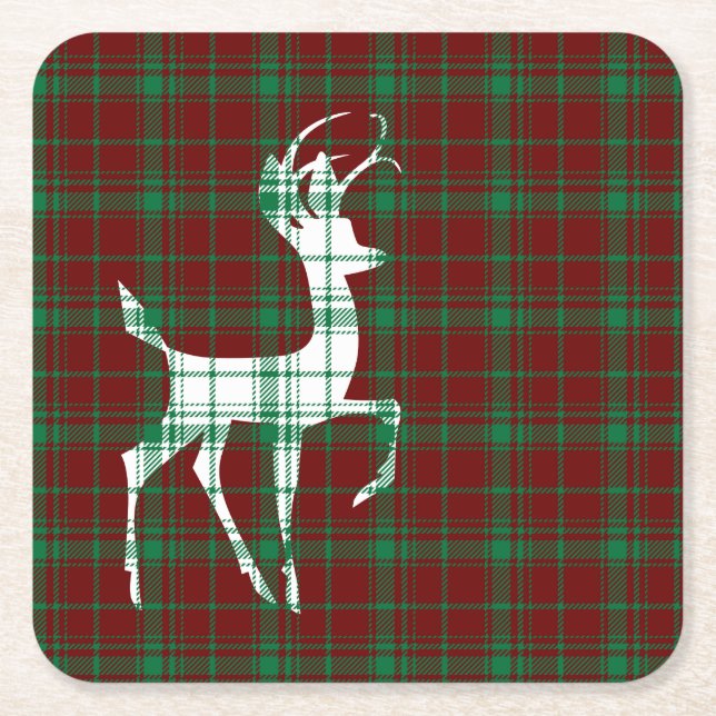 Åh Hjort! Julpjäs Underlägg Papper Kvadrat (Framsidan)