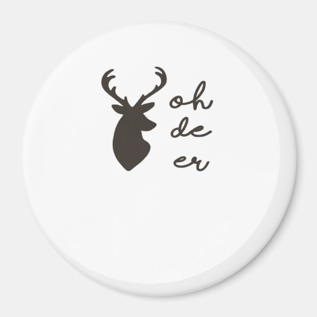 Åh hjort modernt grafikstyl  magnet (Framsidan)