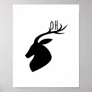 Åh hjort Puns Kreativ stil Poster