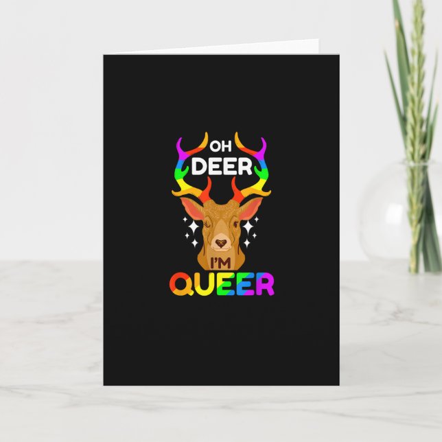 Åh hjort queer kreativ modern stil kort (Framsida)