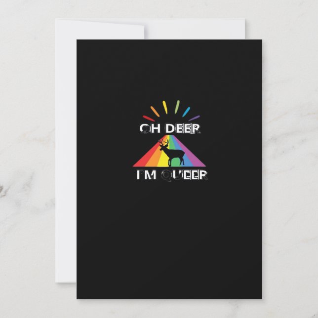 Åh hjort queer trendig estetisk design julkort (Framsida)