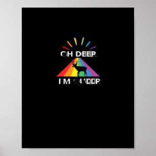 Åh hjort queer trendig estetisk design poster