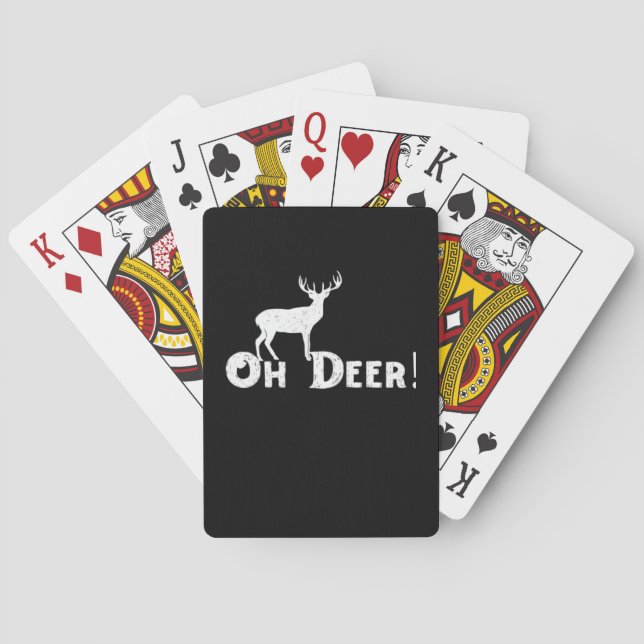 Åh hjort ren grafisk stil  casinokort (Baksidan)