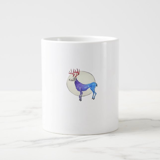 Åh Hjort Ren Grafisk Stil  Jumbo Mugg (Framsidan)