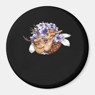 Åh Hjort Ren Minimalistisk Stil  Magnet