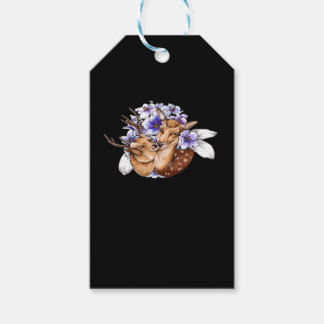 Åh Hjort Ren Minimalistisk Stil Presentetikett
