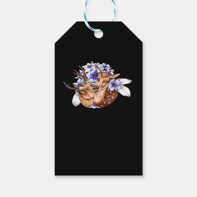 Åh Hjort Ren Minimalistisk Stil Presentetikett (Framsidan)