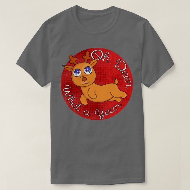 Åh Hjort vad ett år T Shirt (Design framsida)