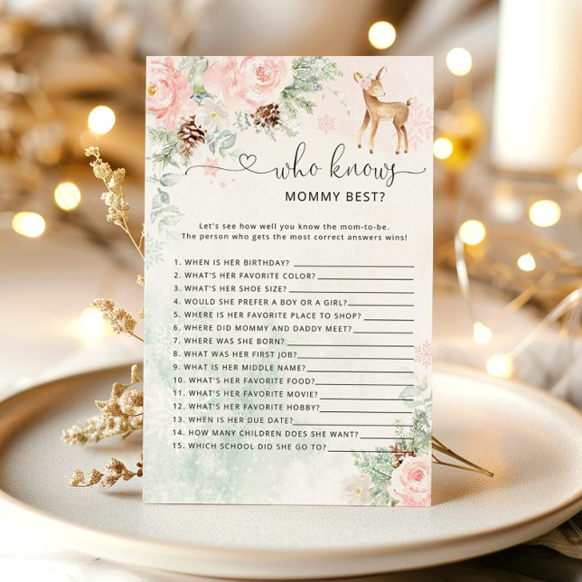 Åh Hjort Vem vet mamma bästa babyduschspel (Skapare uppladdad)