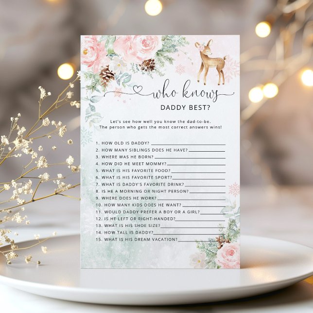 Åh Hjort Vem vet pappa bäst om babyduschspel (Skapare uppladdad)