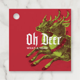 Åh Hjort Vintage Reindeer jul Gift Märkre Gåvor Etiketter