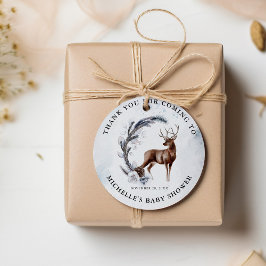 Åh Hjort! Winter Baby Shower Tack Gift Gåvor Etiketter