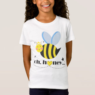 Åh Honung Valentiness drottning Bee-karaktär med t Shirt