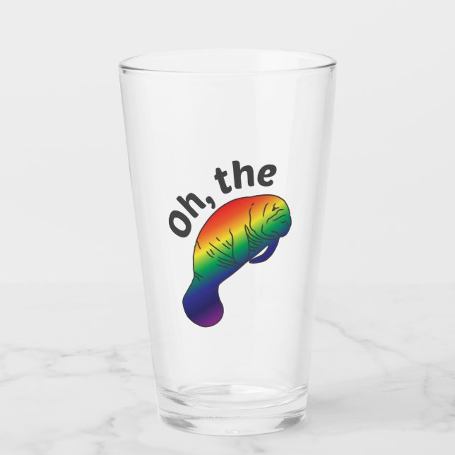 Åh, Hue Manatee Glaskopp (Framsida)