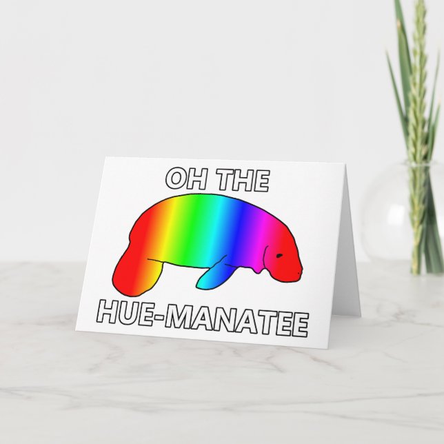 Åh, HUE-MANATEE Kort (Framsida)