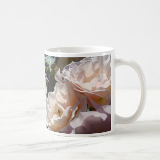 Åh hur jag älskar dig! Kaffe kopp rosa ros blommor