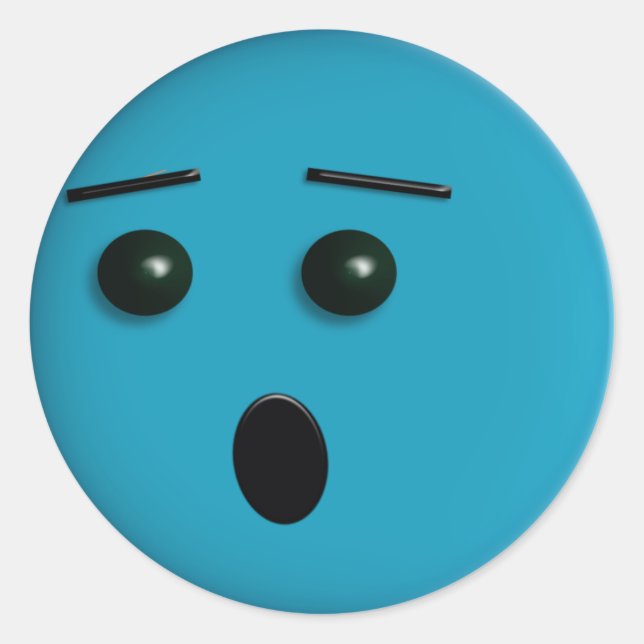 Åh Ingen rädd Ansikte Runt Klistermärke (Framsida)