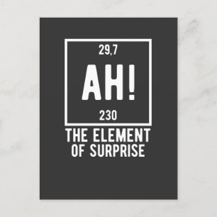 Åh! Inslag i Surprise Funny Chemistry T-Shir Vykort