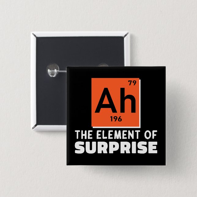Ah Inslag of Surprise Chemistry Funny Student Knapp (Framsida & baksida)